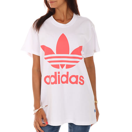 Adidas Originals - Tee Shirt Femme Big Trefoil BR9827 Blanc