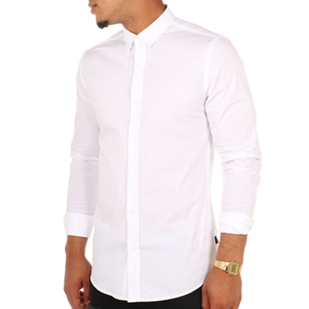 Only And Sons - Chemise Manches Longues Alfredo Blanc