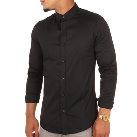 Only And Sons - Chemise Manches Longues Alfredo Noir