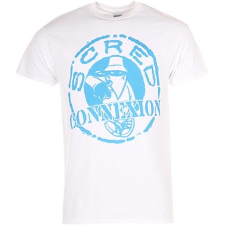 Scred Connexion - Tee Shirt Logo Blanc Bleu