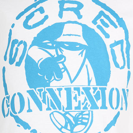Scred Connexion - Tee Shirt Logo Blanc Bleu