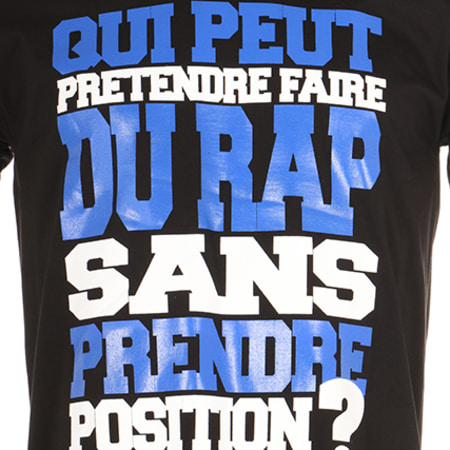 Youssoupha - Tee Shirt Qui Peut Prétendre Noir Bleu Roi