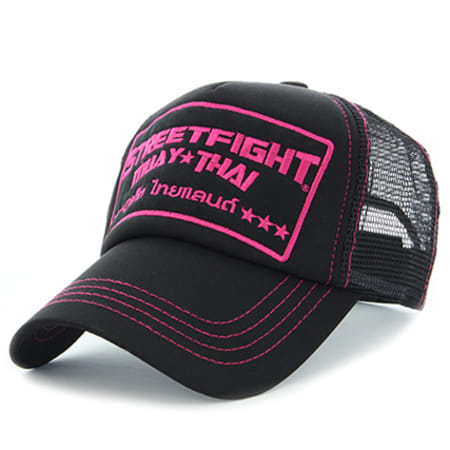 Street Fight - Casquette Trucker Muay Thai Rose Fluo Noir