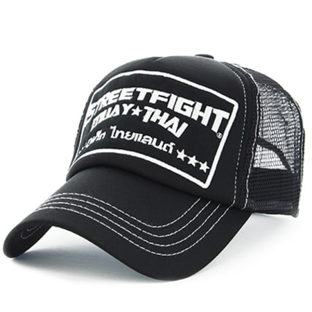Street Fight - Casquette Trucker Muay Thai Blanc Noir