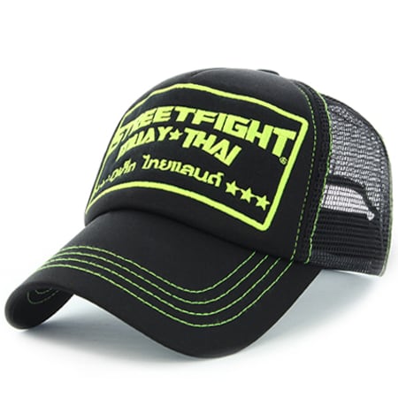 Street Fight - Casquette Trucker Muay Thai Vert Fluo Noir