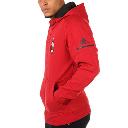 Adidas Sportswear - Sweat Zippé Capuche AC Milan BP8186 Rouge