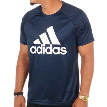 Adidas Sportswear - Tee Shirt D2M BK0938 Bleu Marine