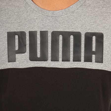 Puma - Tee Shirt Rebel Block 592469 31 Gris Chiné Noir