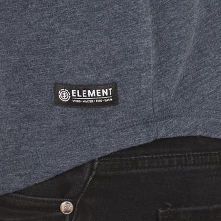 Element - Tee Shirt Basic Raglan QTR Bleu Marine Chiné