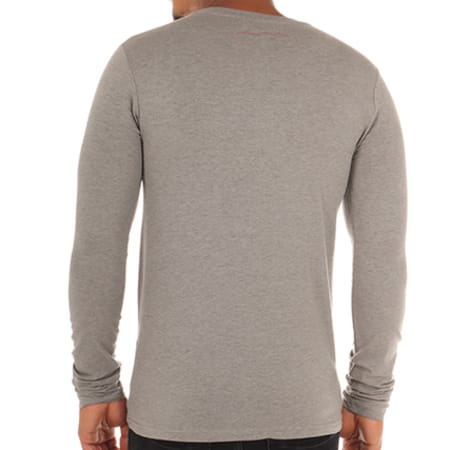 Teddy Smith - Tee Shirt Manches Longues Tawax Gris Chiné 