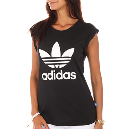 Adidas Originals - Tee Shirt Femme Boyfriend Trefoil BP9366 Noir