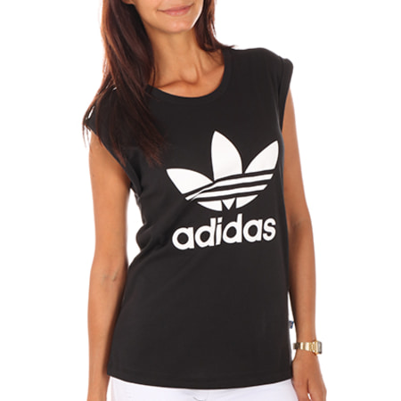 Adidas Originals - Tee Shirt Femme Boyfriend Trefoil BP9366 Noir
