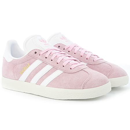 Adidas Originals - Baskets Femme Gazelle BY9352 Pink Footwear White Gold Metallic