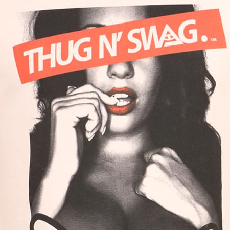 Thug N Swag - Tee Shirt Oversize Girl Rose Pale
