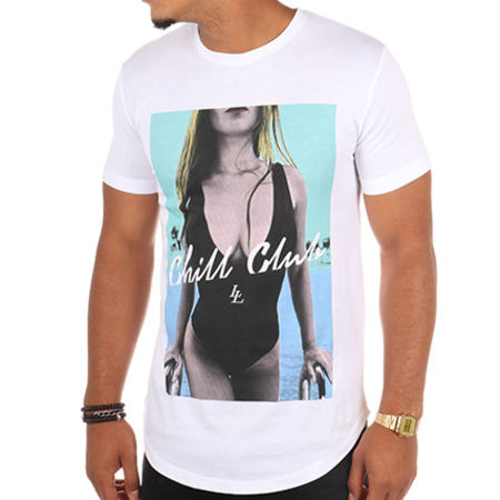Luxury Lovers - Tee Shirt Oversize Chill Club Blanc
