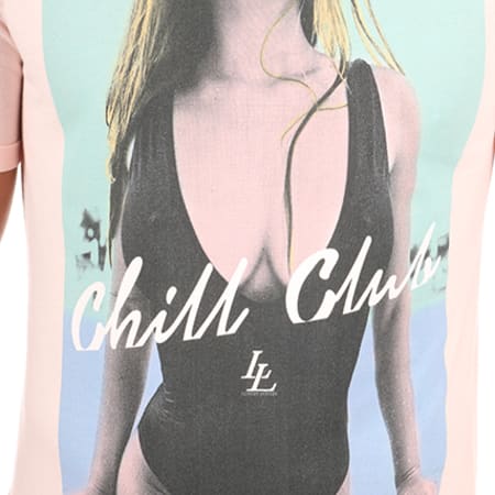 Luxury Lovers - Tee Shirt Oversize Chill Club Rose Pâle