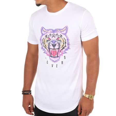 Luxury Lovers - Oversize Tiger Camiseta Blanco