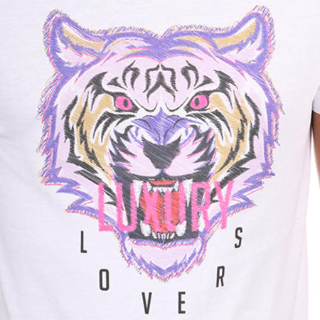 Luxury Lovers - Oversize Tiger Camiseta Blanco