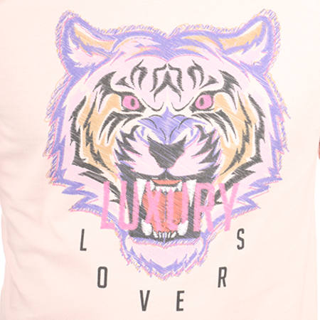 Luxury Lovers - Tee Shirt Oversize Tiger Rose Pale