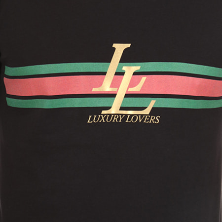 Luxury Lovers - Oversize Stripes Camiseta Negro