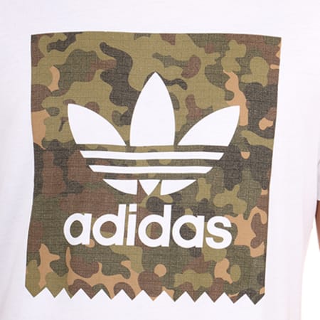 Adidas Sportswear - Tee Shirt Logo Remix BR4988 Blanc Camouflage