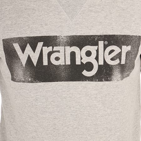Wrangler - Sweat Crewneck Logo Gris Chiné