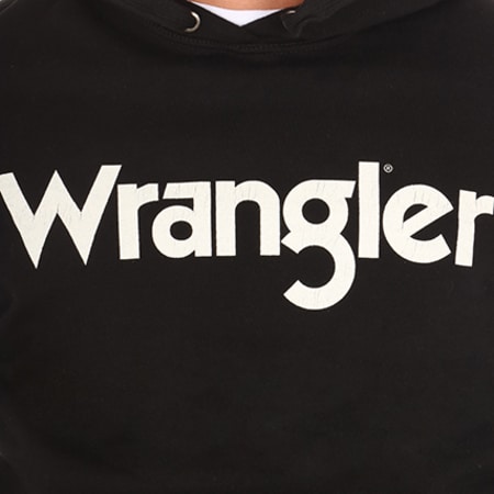 Wrangler - Sweat Capuche Logo Popover Noir