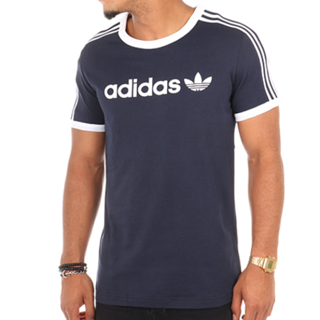 Adidas Originals - Tee Shirt Linear BR4326 Bleu Marine