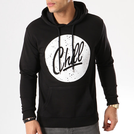 Luxury Lovers - Sweat Capuche Circle Chill Speckle Noir