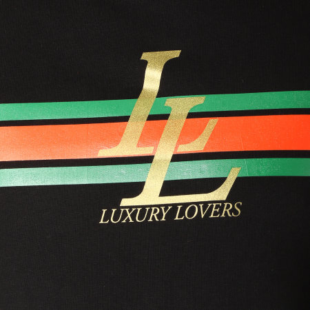 Luxury Lovers - Sweat Capuche Stripes Noir