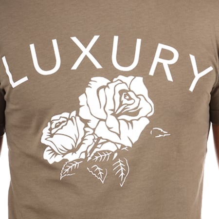 Luxury Lovers - Tee Shirt Oversize Flower Vert Kaki