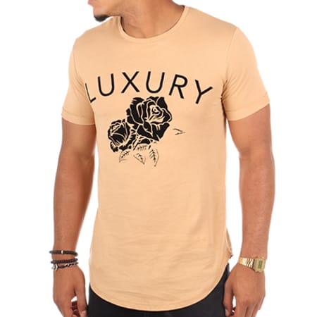 Luxury Lovers - Tee Shirt Oversize Flower Camel