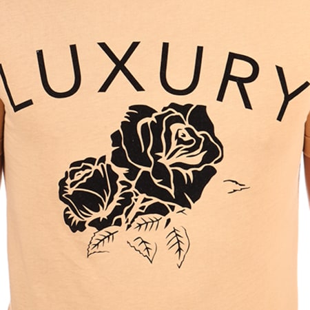 Luxury Lovers - Tee Shirt Oversize Flower Camel