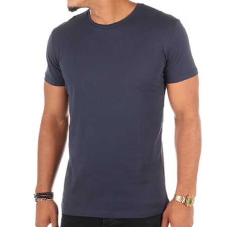 Esprit - Tee Shirt Organic 997EE2K819 Bleu Marine