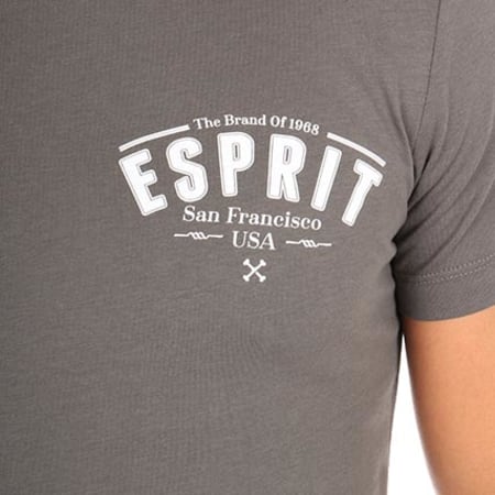 Esprit - Tee Shirt 997EE2K802 Vert Foncé