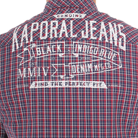 Chemise Rouge à Carreaux KAPORAL – Taille 16 Ans – 100% Coton – Très Bon état