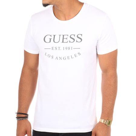 Guess - Tee Shirt U77M12JR003 Blanc