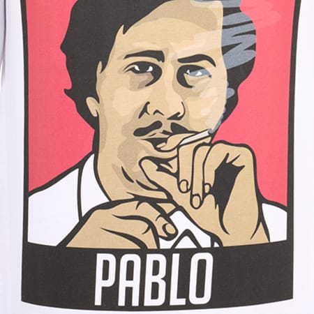 Thug N Swag - Tee Shirt Manches Longues Pablo Blanc