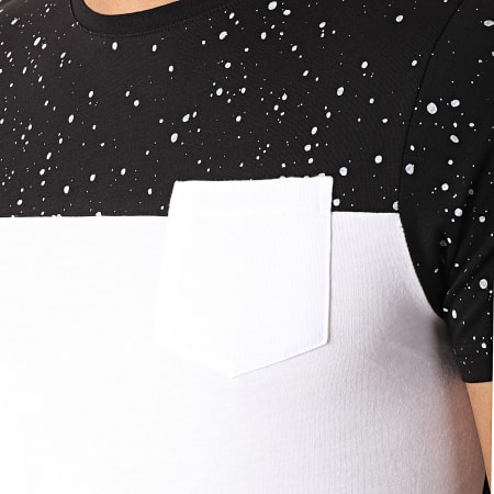 LBO - Tee Shirt Poche 289 Noir Blanc Speckle