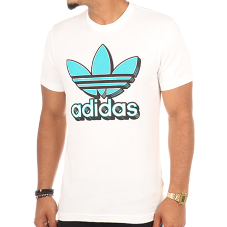 Adidas Originals - Tee Shirt Trefoil 2 BQ7729 Blanc