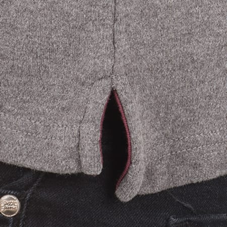 Pepe Jeans - Polo Manches Longues Schank Gris Anthracite Chiné 
