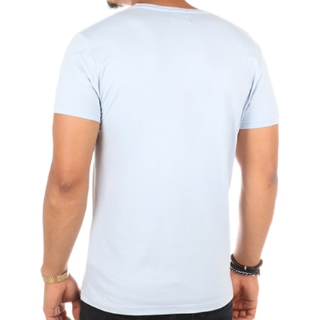 Pepe Jeans - Tee Shirt Original Stretch V Bleu Turquoise