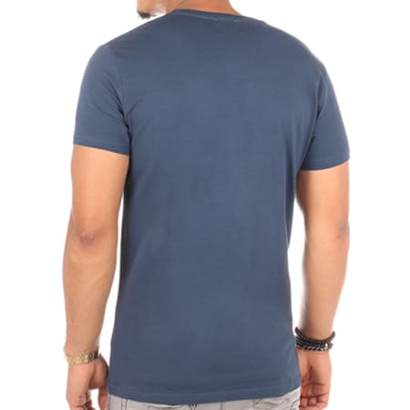 Pepe Jeans - Tee Shirt Original Stretch V Bleu Marine