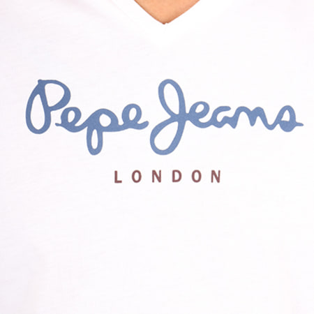 Pepe Jeans - Tee Shirt Eggo V Blanc 