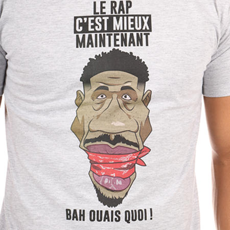 Le Rap C'est Mieux Maintenant - Tee Shirt Joey Starr Gris Chiné