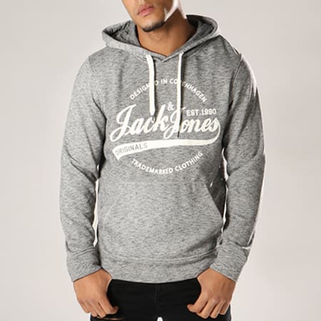 Jack And Jones - Sweat Capuche Panther Noos Gris Chiné