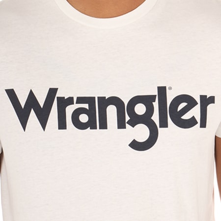 Wrangler - Tee Shirt Logo Blanc