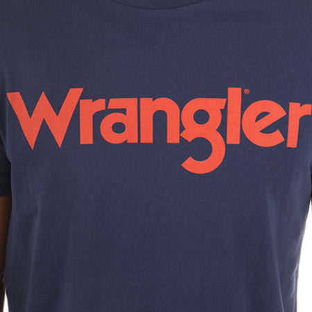 Wrangler - Tee Shirt Logo Bleu Marine