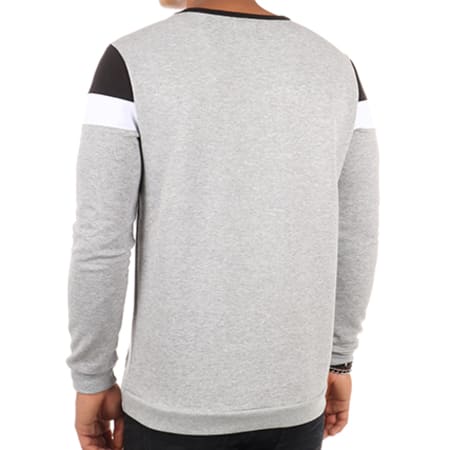 Only And Sons - Sweat Crewneck Caden Simple Blocking Gris Chiné