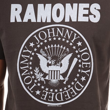Classic Series - Tee Shirt Ramones Logo Gris Anthracite